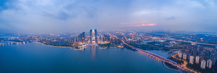 苏州城市建筑夜景风光