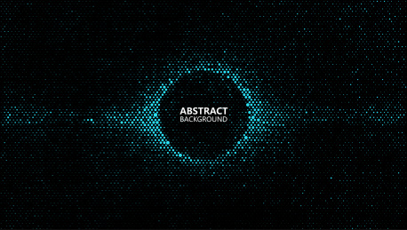  抽象半色调背景、抽象空间科技、科学黑洞、宇宙空间。
