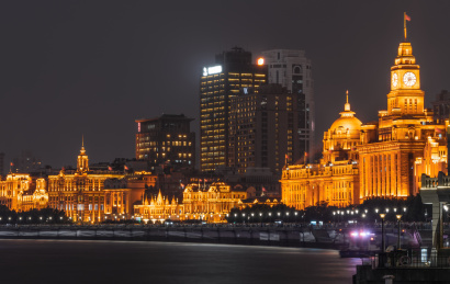 中国上海外滩万国建筑夜景