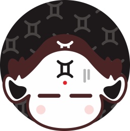 原创矢量卡通星座表情双子座