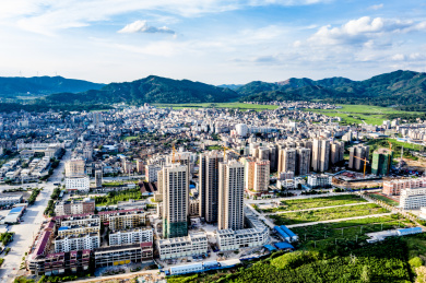 中国广西玉林市兴业县乡村自然风光航拍