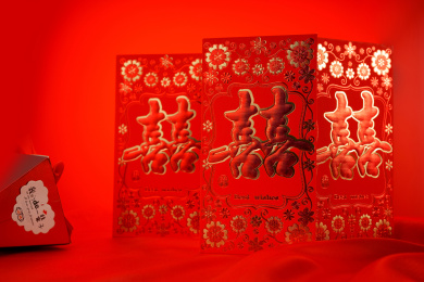 中国传统习俗道具结婚红包喜糖盒