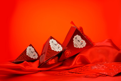 中国传统习俗道具结婚红包喜糖盒