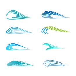 高铁地铁动车标志图形集合