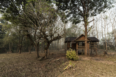 老挝琅勃拉邦旱季的乡村风光