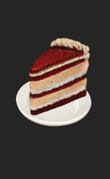 手绘西式甜点红丝绒蛋糕插画