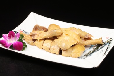 中国上海的一道冷菜——白切鸡