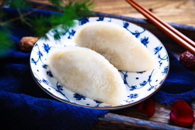 传统闽南广东粤菜小吃点心水晶皮金包银