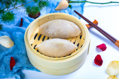 传统闽南广东粤菜小吃点心水晶皮金包银