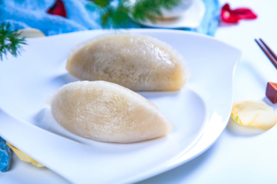 传统闽南广东粤菜小吃点心水晶皮金包银