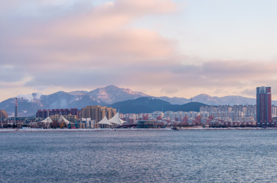 中国辽宁省大连市旅顺口区开发区香海小镇风光