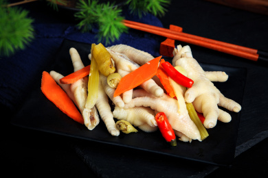 酸爽可口的美味零食小吃泡椒凤爪