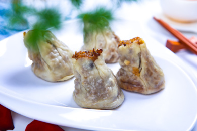 中国传统面点美食干蒸烧麦