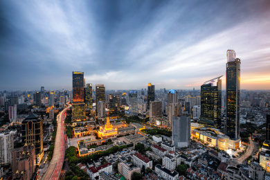 上海静安区地标建筑照片