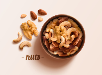 综合坚果顶视图