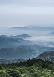 夏季重庆市綦江区万盛黑山镇的美丽乡村风貌和自然环境