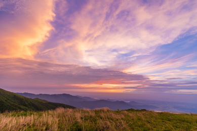 江西玉华山风景区美丽的晚霞