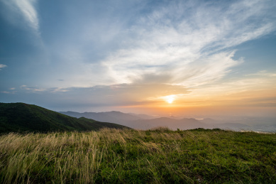 江西玉华山风景区美丽的晚霞