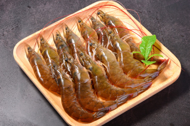 鲜活水产之大个的新鲜基围虾