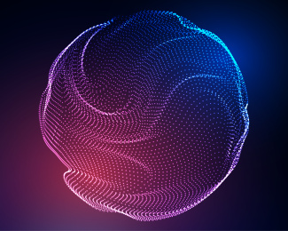 粒子噪波抽象背景图，大数据与云计算的概念