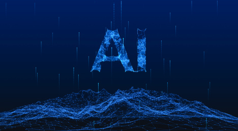 AI人工智能三维抽象概念空间背景