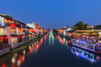 中国江苏无锡南长街古运河景区