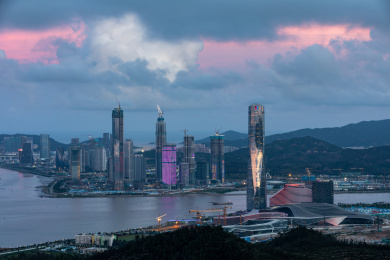 建设中的中国珠海横琴自贸区