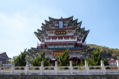 中国湖南张家界天门山寺观音阁特写