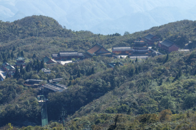 中国湖南张家界天门山寺全貌