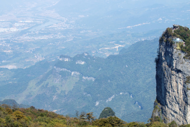 中国湖南张家界天门山景区玉壶峰风光