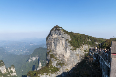 中国湖南张家界天门山景区玉壶峰风光