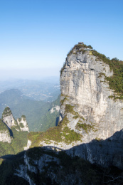 中国湖南张家界天门山景区玉壶峰风光
