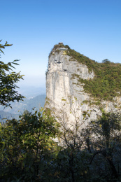 中国湖南张家界天门山景区玉壶峰风光
