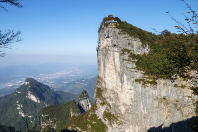 中国湖南张家界天门山景区玉壶峰风光