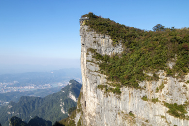中国湖南张家界天门山景区玉壶峰风光