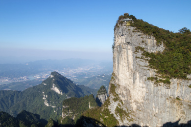 中国湖南张家界天门山景区玉壶峰风光