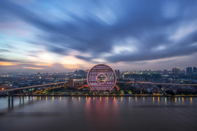 广州城市建筑风光，广州圆