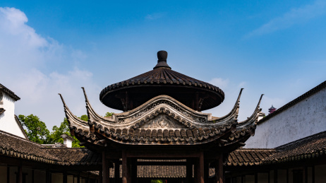 中国江苏无锡惠山古镇古建筑风光