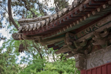 北京戒台寺山门殿斗栱建筑造型