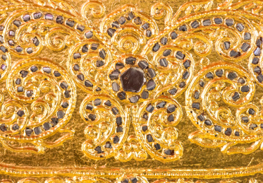 金色镶嵌艺术品，金色复古背景