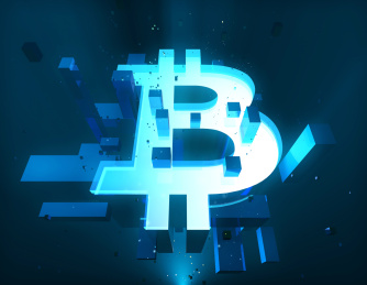 金融网络数据科技，数据存储与传输，货币符号，比特币