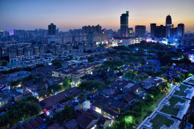 佛山祖庙商圈岭南天地城市风光夜景