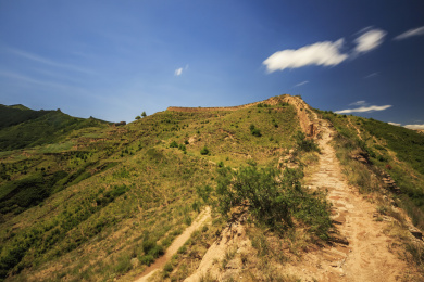 中国山西朔州市山阴县张家庄乡新广武村新广武明长城自然风光