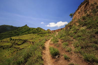 中国山西朔州市山阴县张家庄乡新广武村新广武明长城自然风光