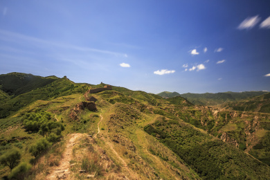 中国山西朔州市山阴县张家庄乡新广武村新广武明长城自然风光