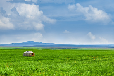 中国内蒙古锡林郭勒盟乌拉盖大草原