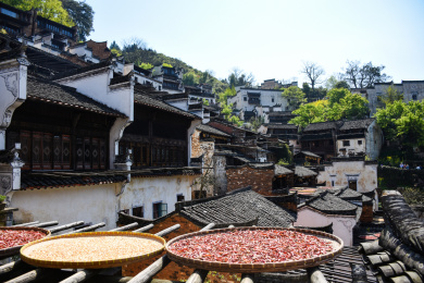 中国江西婺源篁岭古村落徽派建筑