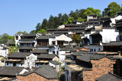 中国江西婺源篁岭古村落徽派建筑