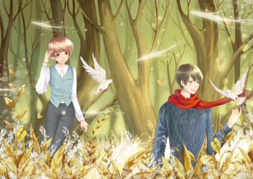 树林尽头的两少年