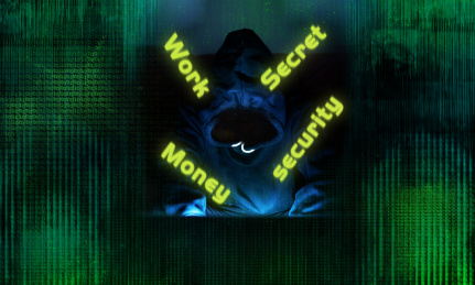 大数据时代和数据信息流下一个正在敲代码的黑客